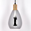 Suspension  Lincura Laiton, Noir, 1 lumière