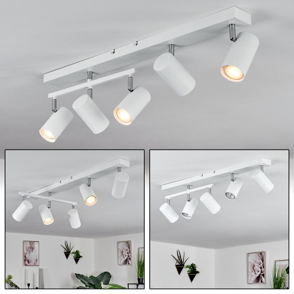 Plafonnier Javel Chrome, Blanc, 5 lumières main product photo
