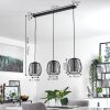 Suspension  Saitoco Noir, 3 lumières