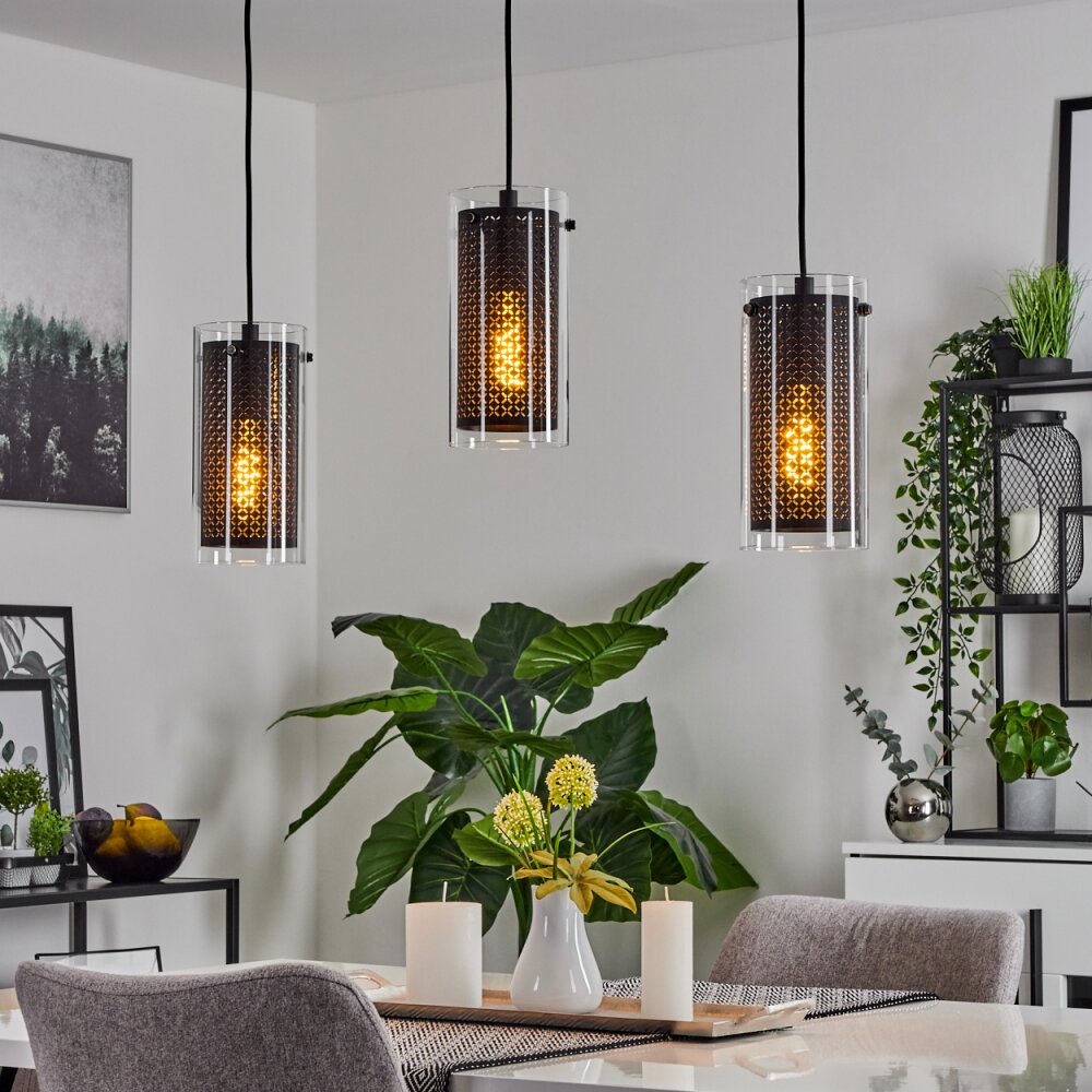 Suspension Rasperden Noir, 3 lumières main product photo