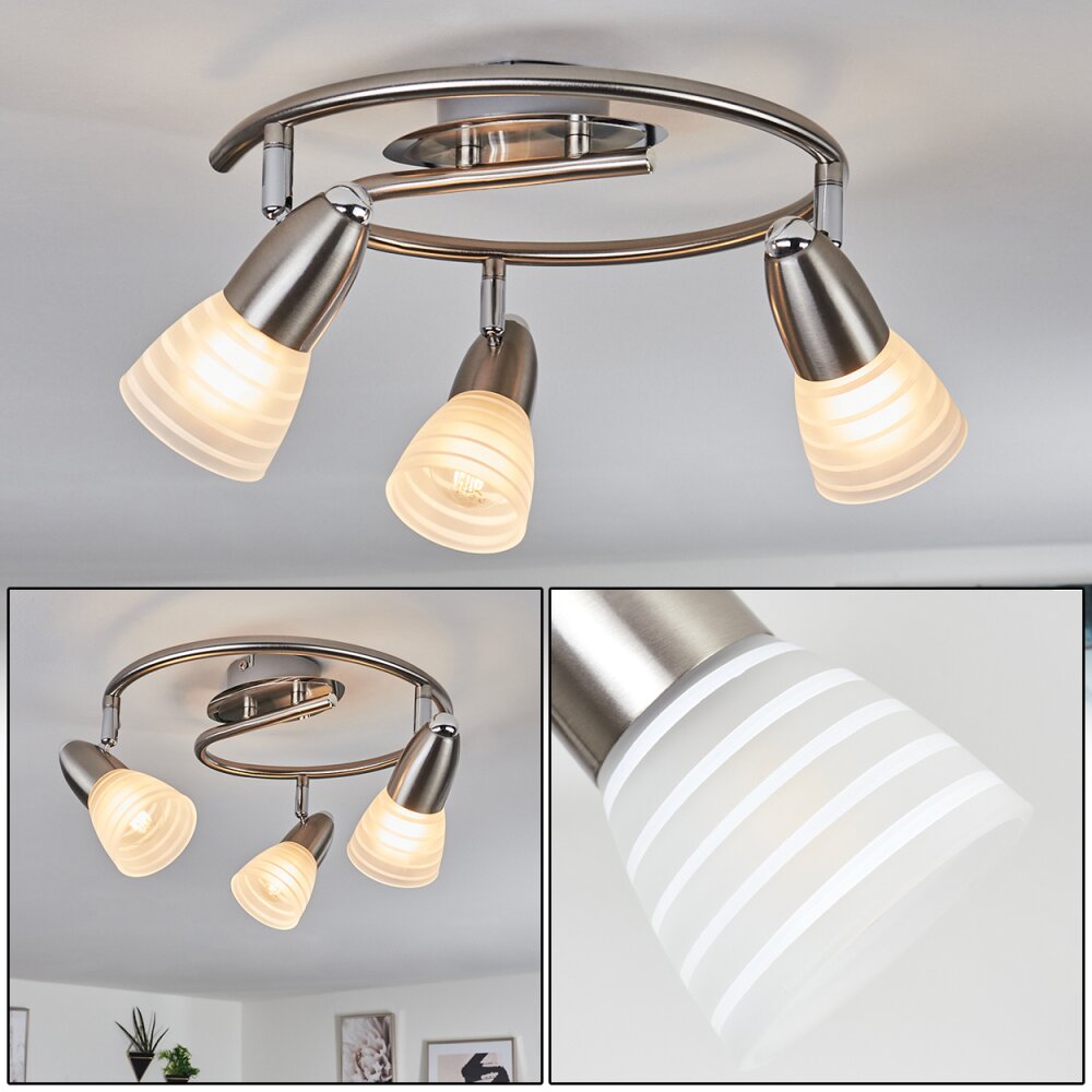 Plafonnier  Chapod LED Nickel mat, 3 lumières main product photo