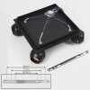 Plafonnier  Tome LED Laiton, Noir, 4 lumières