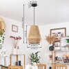 Suspension  Henvic Noir, 1 lumière