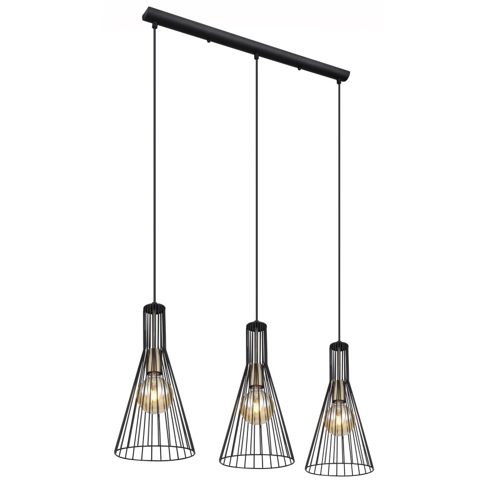 Suspension Globo MILLI Laiton, Noir, 3 lumières main product photo