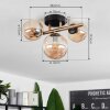 Plafonnier  Chehalis LED Laiton, Noir, 3 lumières