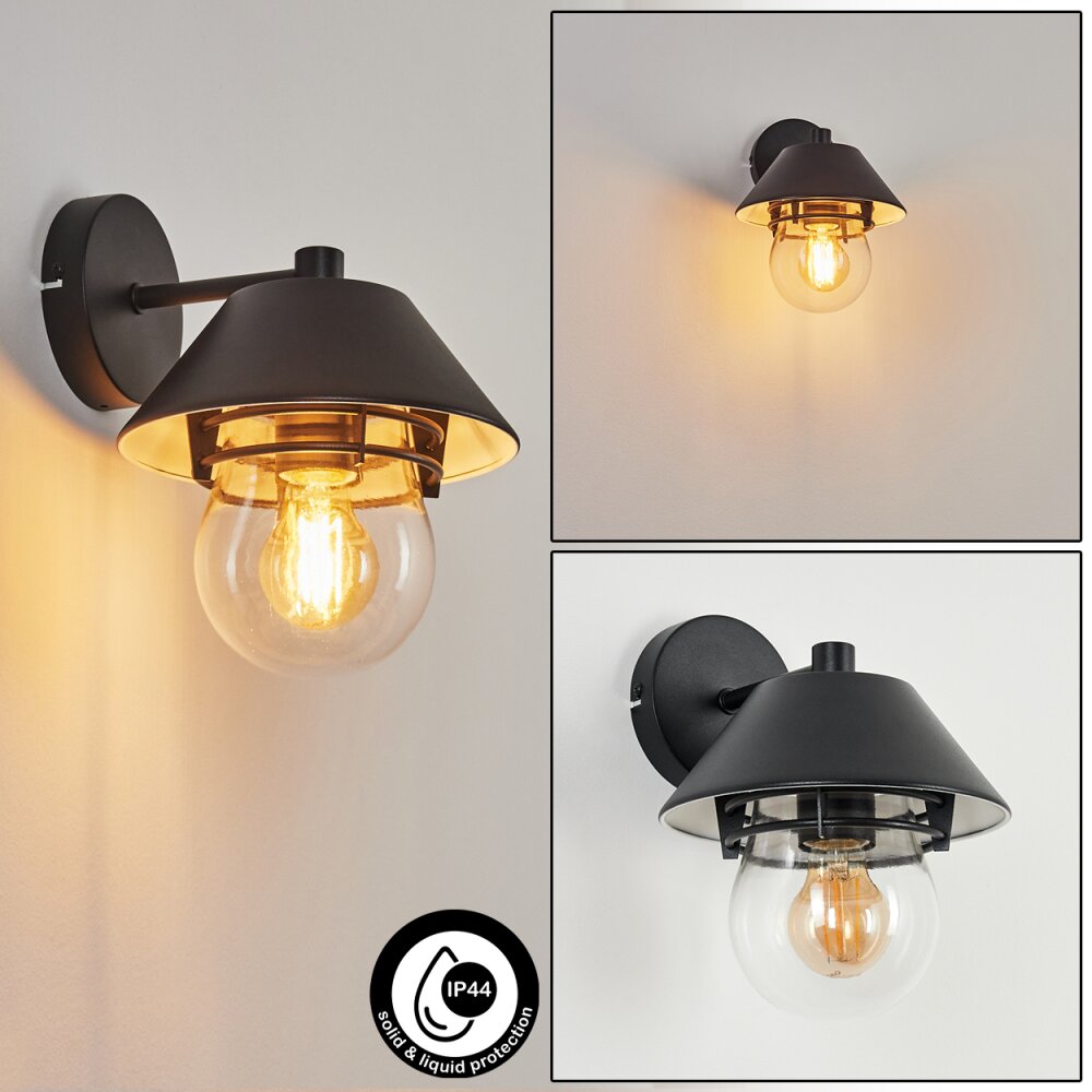 Applique murale d'extérieur Penhars Noir, 1 lumière main product photo