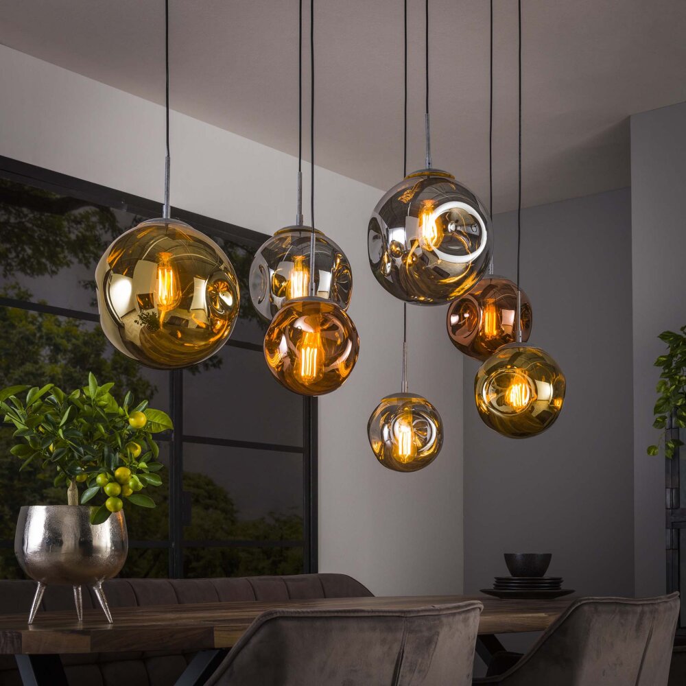 Suspension Stellar Anthracite, 7 lumières main product photo