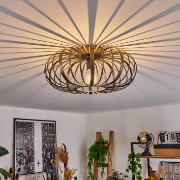 Plafonnier Oravi Noir doré, 1 lumière Plafonnier Oravi Noir doré, 1 lumière
