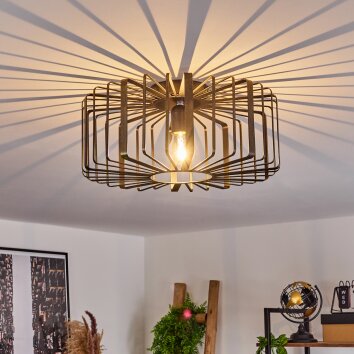 Plafonnier Oravi Noir doré, 1 lumière Plafonnier Oravi Noir doré, 1 lumière