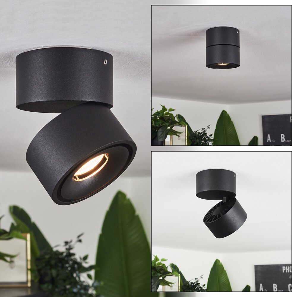 Plafonnier Laonsana LED Noir, 1 lumière main product photo