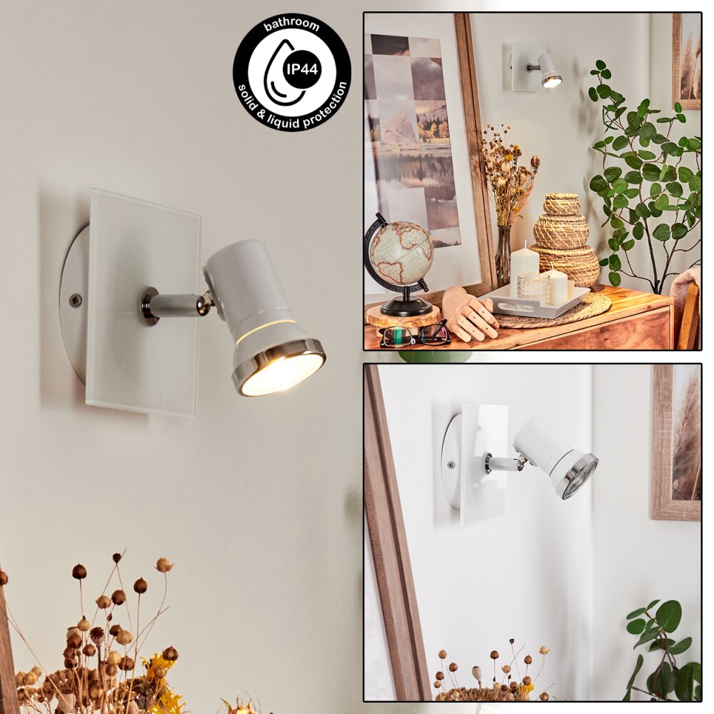 Applique murale Lanrigan LED Chrome, Blanc, 1 lumière main product photo