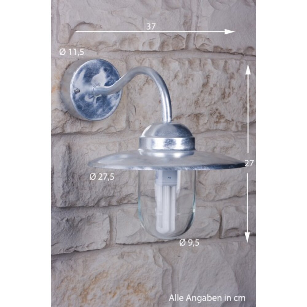 Applique Nordlux Luxembourg Acier inoxydable, Transparent, Zingué, 1 lumière main product photo