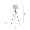Lampadaire Leuchten-Direkt PAPEL Blanc, 1 lumière