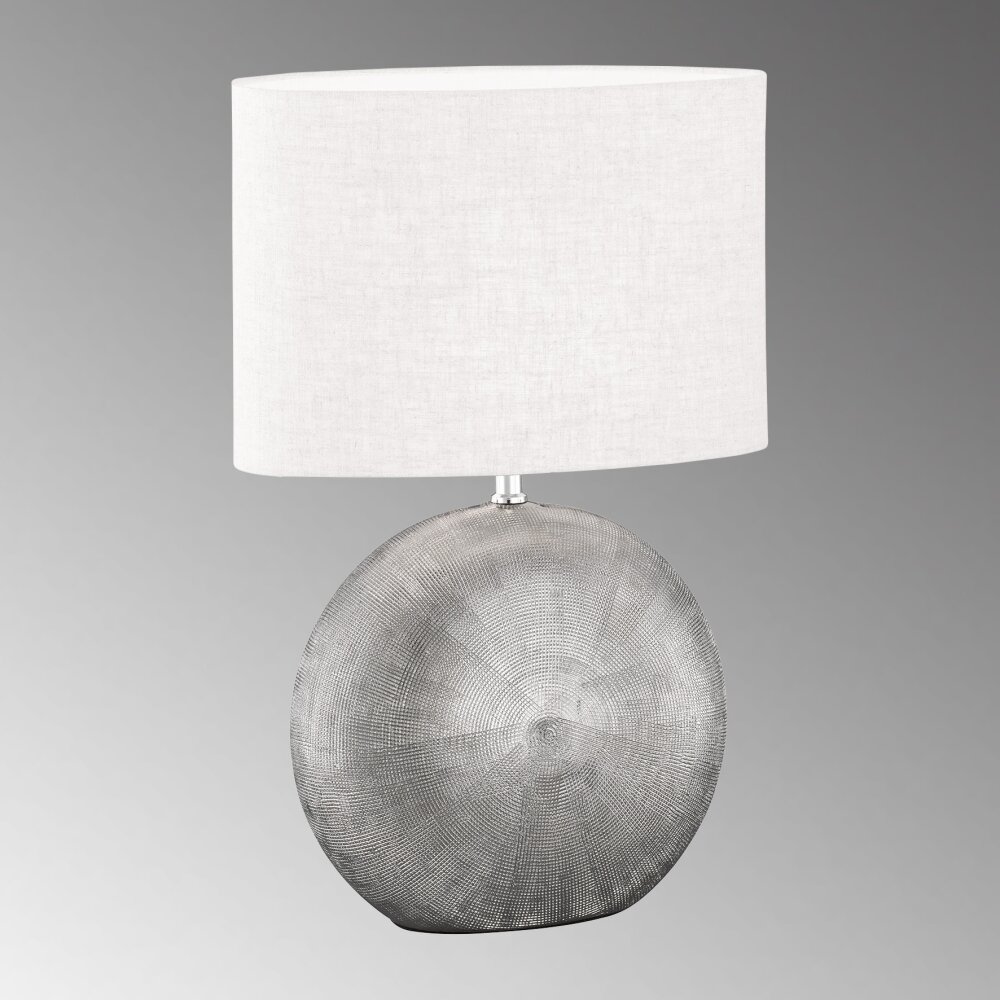 Lampe de table Fischer & Honsel Tobse Argenté, 1 lumière main product photo