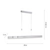 Suspension Paul Neuhaus PURE-MOTO LED Aluminium, 3 lumières, Télécommandes