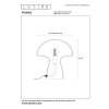 Lampe de table Lucide FUNGO Orange, 1 lumière