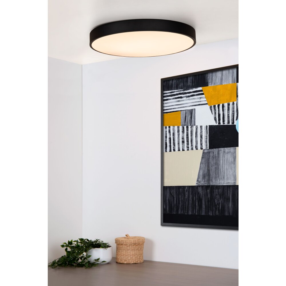 Plafonnier Lucide UNAR LED Noir, 1 lumière main product photo