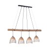 Suspension Leuchten-Direkt REED Noir, 4 lumières
