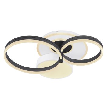 Plafonnier Globo JACK LED Blanc, 1 lumière, Télécommandes
