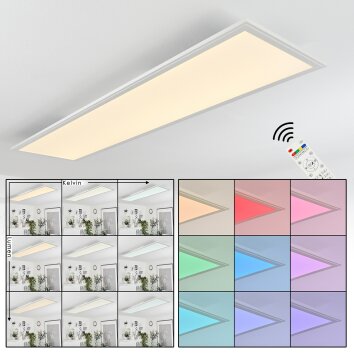 Plafonnier Montalba LED Blanc, 1 lumière, Télécommandes, Changeur de couleurs Plafonnier Montalba LED Blanc, 1 lumière, Télécommandes, Changeur de couleurs