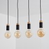 Suspension  Brenier Écru, Noir, 4 lumières