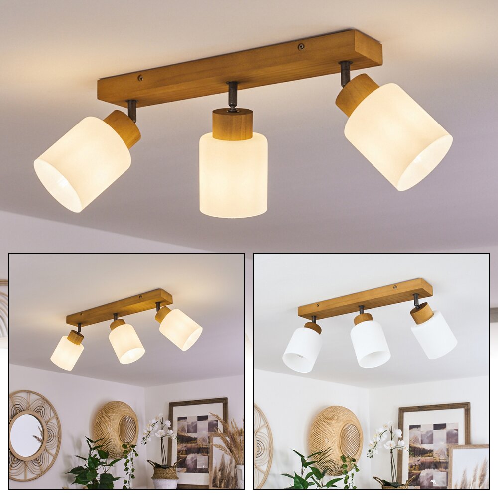 Plafonnier Tercier Argent Oxydé, Écru, 3 lumières main product photo