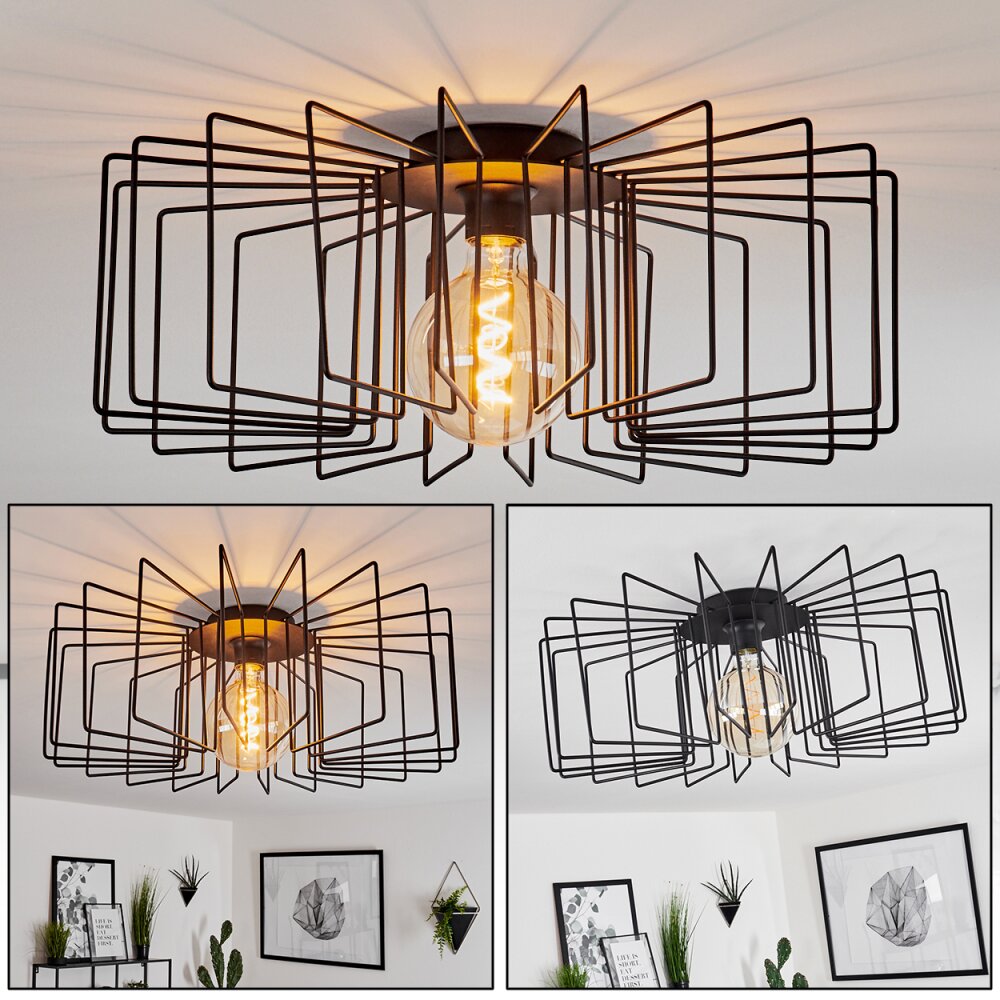 Plafonnier Balaze Noir, 1 lumière main product photo