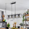 Suspension  Bettaix Noir, 4 lumières