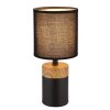 Lampe de table Globo IGA Couleur bois, Noir, 1 lumière