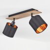 Plafonnier  Alsen Bois foncé, Noir, 2 lumières