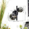 Applique murale  Chehalis LED Noir, 2 lumières