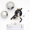 Applique murale  Chehalis LED Noir, 2 lumières