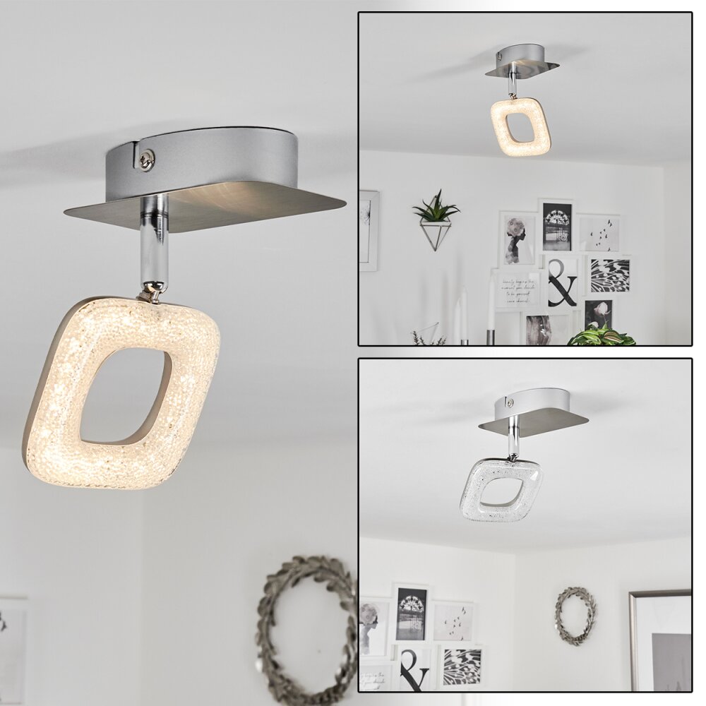 Plafonnier Villenauxe LED Chrome, Nickel mat, 1 lumière main product photo