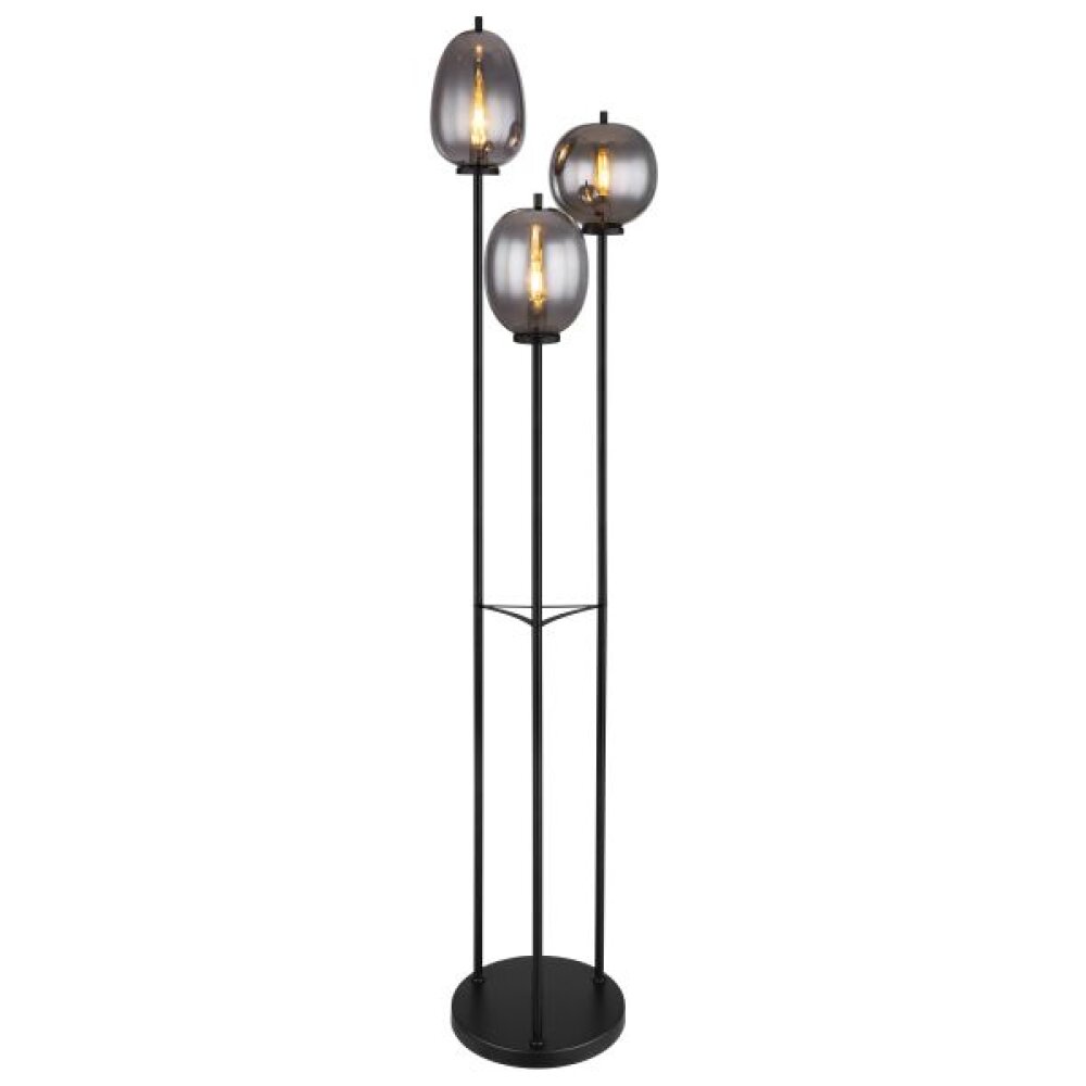 Lampadaire Globo BLACKY Noir, 3 lumières main product photo