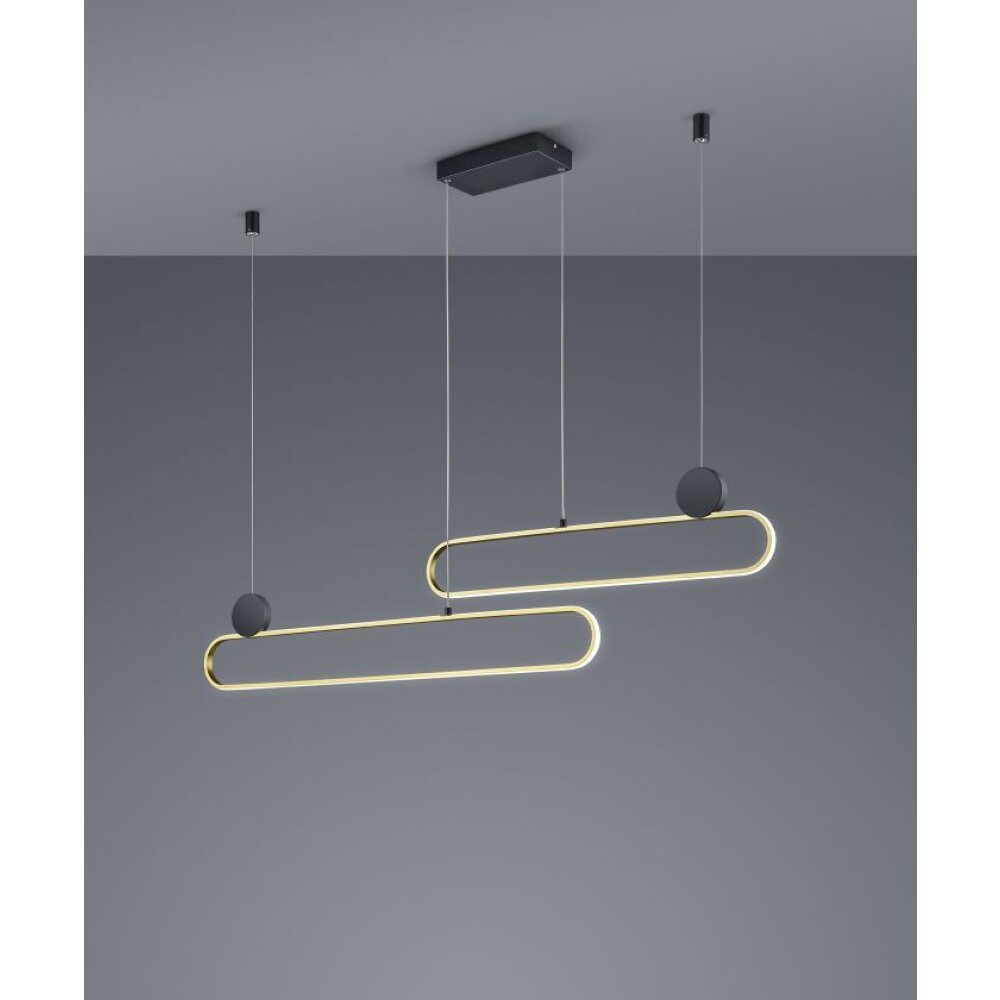 Suspension Trio Grant LED Laiton, Noir, 1 lumière main product photo