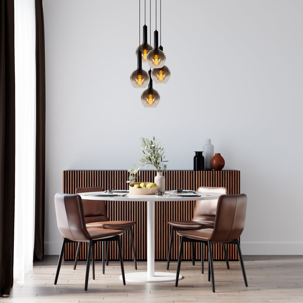Suspension Lucide MARIUS Noir, 5 lumières main product photo