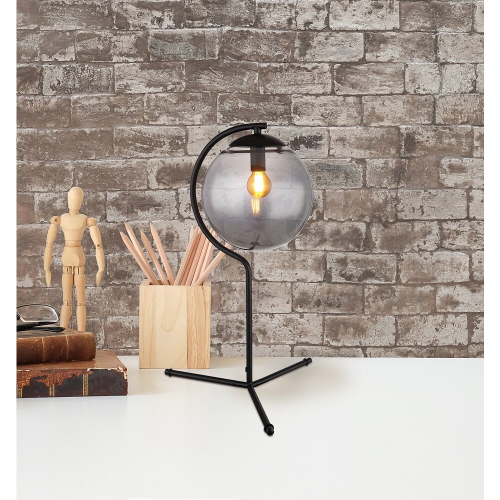 Lampe de table Globo PORRY Noir, 1 lumière main product photo