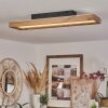 Plafonnier  Longvic LED Brun, Couleur bois, Noir, 1 lumière