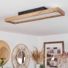Plafonnier  Longvic LED Brun, Couleur bois, Noir, 1 lumière