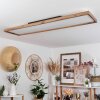 Plafonnier  Longvic LED Brun, Couleur bois, Noir, 1 lumière