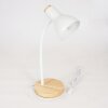 Lampe de table  Kerzellec Bois clair, Blanc, 1 lumière