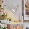Lampe de table  Kerzellec Bois clair, Blanc, 1 lumière
