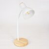 Lampe de table  Kerzellec Bois clair, Blanc, 1 lumière