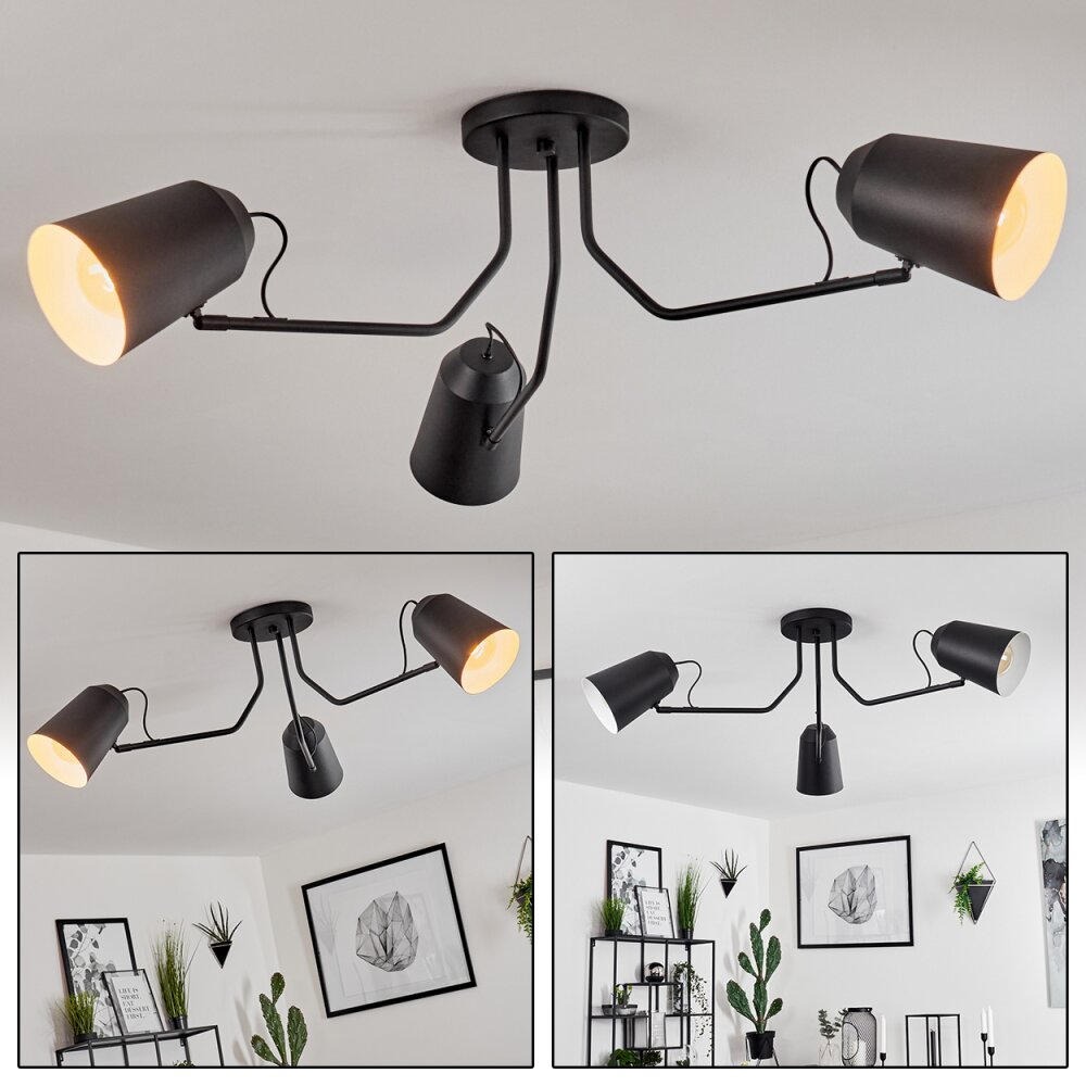 Plafonnier Sacriquier Noir, 3 lumières main product photo