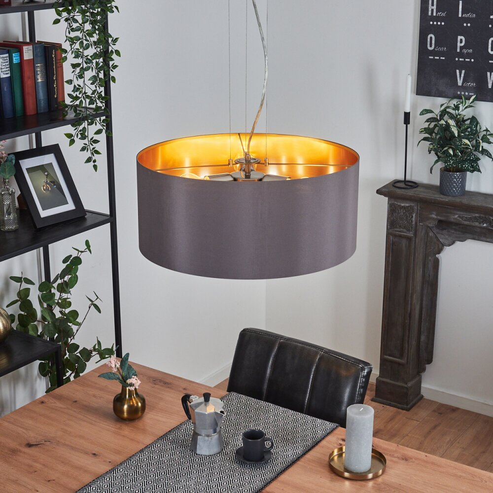 Suspension Elsa Nickel mat, 3 lumières main product photo