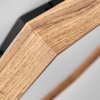 Plafonnier  Longvic LED Brun, Couleur bois, Noir, 1 lumière