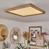 Plafonnier  Longvic LED Brun, Couleur bois, Noir, 1 lumière