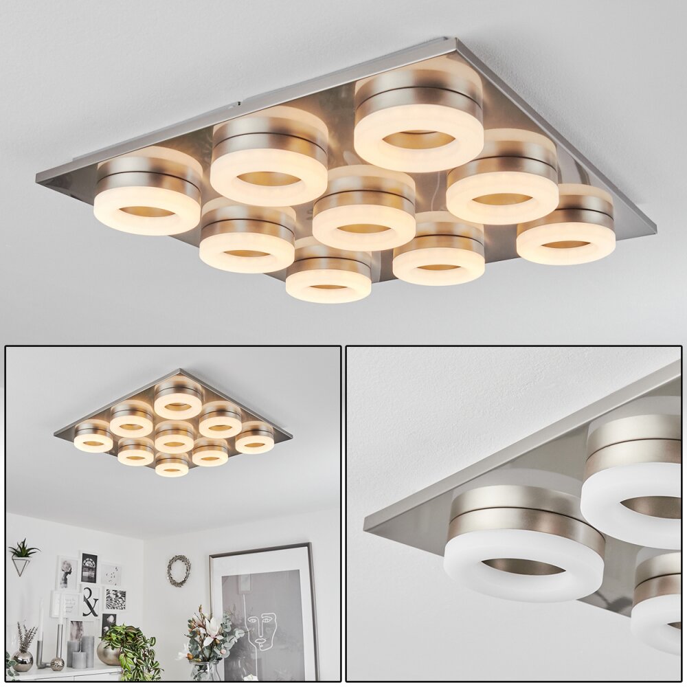 Plafonnier Thiernu LED Nickel mat, 1 lumière main product photo