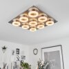Plafonnier  Thiernu LED Nickel mat, 1 lumière