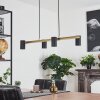 Suspension  Zuoz Laiton, Noir, 4 lumières